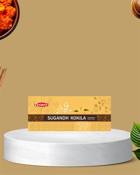 SUGANDH KOKILA PREMIUM DHOOP STICKS 12 PACKS OF 50 GMS X 100 EACH – Tridev