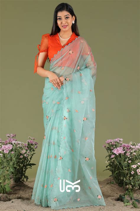 Organza Saree for Wedding | Party Wear Organza Saree Online