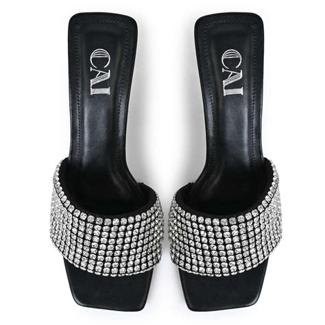 Diamond Glitter Black Heel – The CAI Store