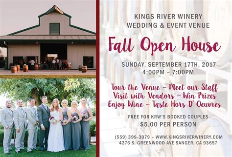 Kings River Winery Wedding & Event Venue Fall Open House - The Sanger Scene