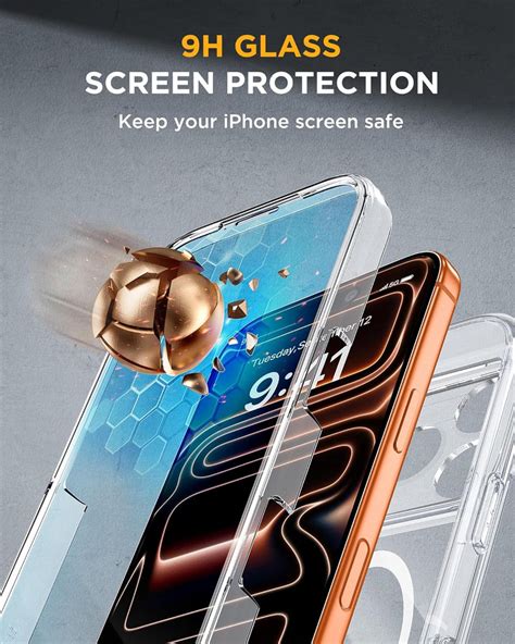 iPhone 17 Pro Max 360° Protection Case [CLEAR] : Front Screen + Back C