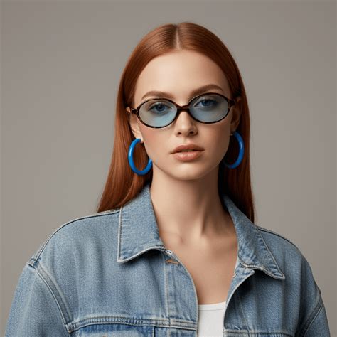 essntl series Retro Vintage 90s Oval Sunglasses | Unisex | Leopard Blue ...