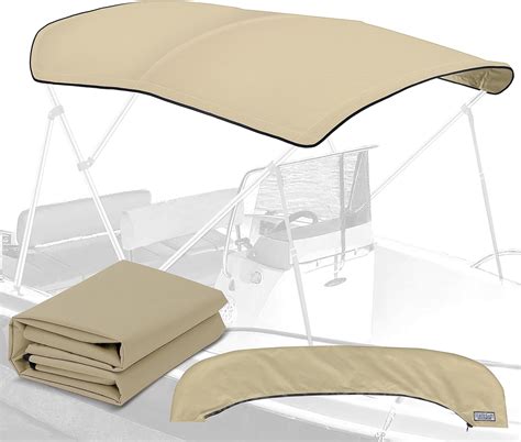 KNOX 3-Bow Bimini Top Universal Replacement Canvas Cover, 900D Marine ...