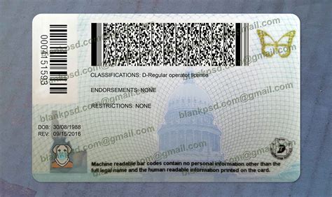 Idaho Drivers License Template V2 New V2 - Blank PSD