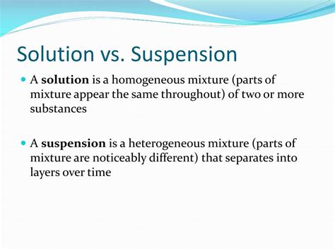 Image result for Suspension vs Solution Examples