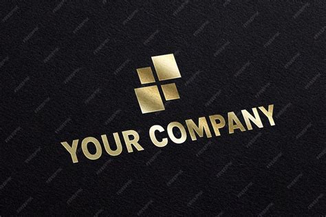 Gold embossing logo mockup psd template editable gold effect for logo ...
