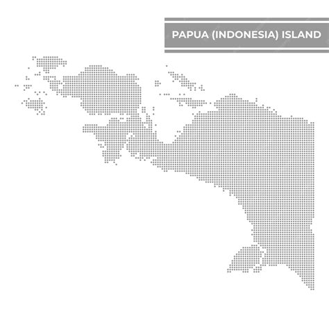 Premium Vector | Dotted map of papua island indonesia