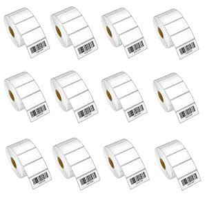 50x25 mm Direct Thermal Self Adhesive Barcode Labels Stickers, 2" x 1 ...