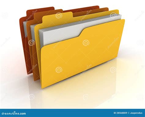 3D文件夹 库存例证. 插画 包括有 红色, 图标, 互联网, 例证, 黄色, 附庸风雅, 艺术, 万维网 - 28568809