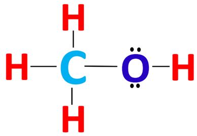 CH3OH lewis structure, molecular geometry, hybridization, bond angle