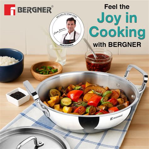 TriPro Tri-Ply Stainless Steel Deep Kadai