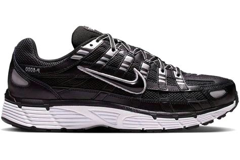 Nike P-6000 Black White Metallic Silver Men's - CD6404-026 - US