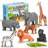 Buy Learning MindsSet of 8 Jumbo Jungle Animal Figures - Zoo Animals ...