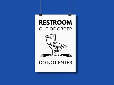 Toilet Out of Order Sign Printable | Restroom Out of Service Sign ...