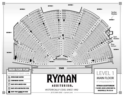 Ryman Auditorium Seating View Floor