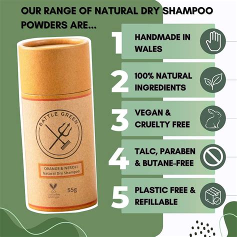 Battle Green Natural Dry Shampoo: Cocoa & Vanilla (55g Tube) - Battle Green