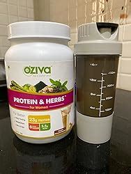 OZiva Protein & Herbs, Women, (Natural Protein Powder with Ayurvedic ...