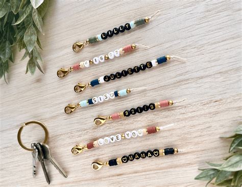 Personalized Letter Bead Keychain – Manifold Witness