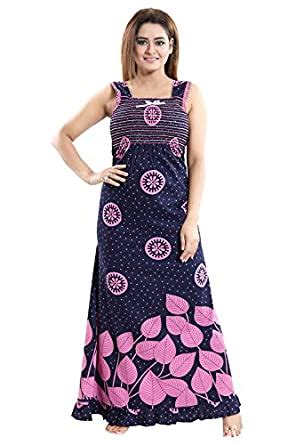 Buy CINCO Women's Cotton Nighty - CCN940 Multicolour at Amazon.in