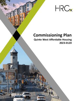 Fillable Online Commissioning Plan for Quinte West Affordable Housing ...