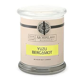 Archipelago Botanicalsââ‚¬¯Yuzu Bergamot Glass Jar Candle.ââ‚¬¯Fill ...