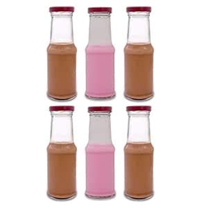 Croco Transparent Milk, Water and Juice Glass Bottle with Leak-Proof ...