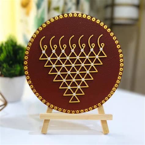 Paperz Artistry Saraswati Yantra Decor with Stand for students, office ...