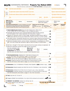 Fillable Online revenue state mn M1PR. Property Tax Refund Return ...