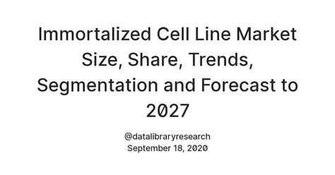 Immortalized Cell Line Market Size, Share, Trends, Segmentation and ...