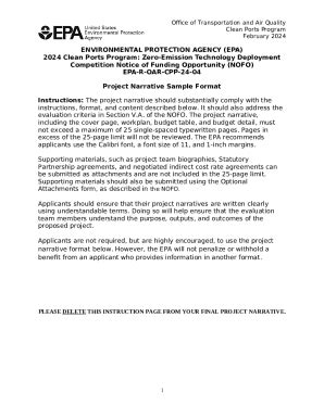 2024 Clean Ports Program. Sample project narrative for those applying ...