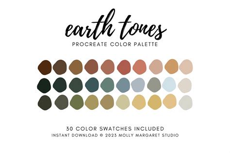 Earth Tones Color Palette, 30 Handpicked Swatches For, 53% OFF