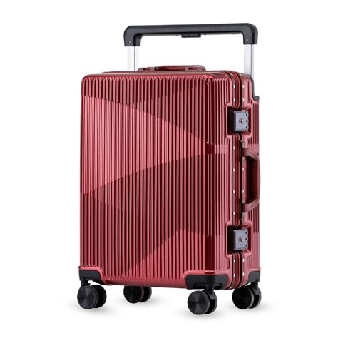 Buy 20 Inch Trolley Bags - 360° Spinner & TSA Lock | Metallic Red – The ...