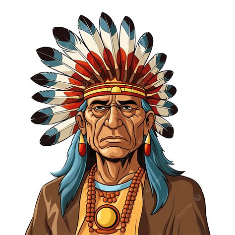 Spirit Of The Tribe Cartoon Native American Chief, Cartoon Clipart, Spirit Clipart, American ...