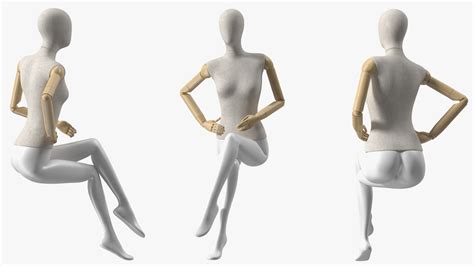 3D Flexible Female Mannequin Sitting Pose model | 3D Molier International