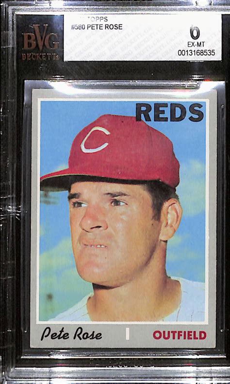 1970 Topps Pete Rose Baseball Card #580 Bvg 6 Ex-mt Auction