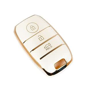 EPITOM Double TPU Material Key Cover, Key Shell Compatible with Kia ...