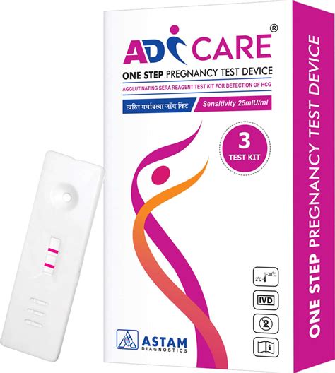 Buy ADICARE ONE STEP PREGNANCY TEST KIT | HCG HOME PREGNANCY TEST ...
