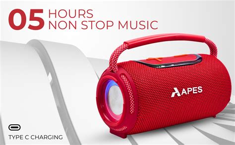 APES Toofan Bluetooth Speaker, 6Hrs Playtime, Dynamic RGB LED's, TF ...