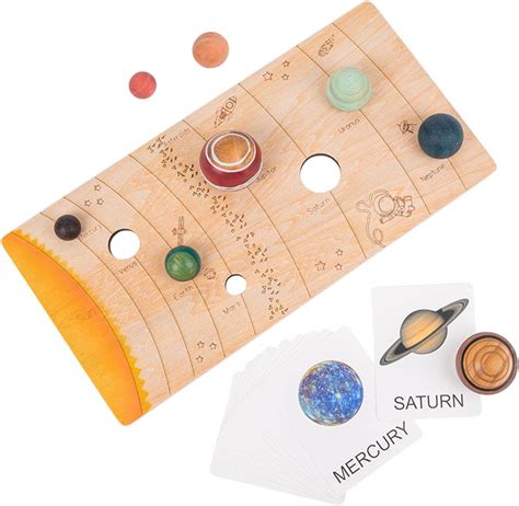 Buy Colaxi 8 Planets Jigsaw Wooden Solar System Puzzle Board,Outer ...