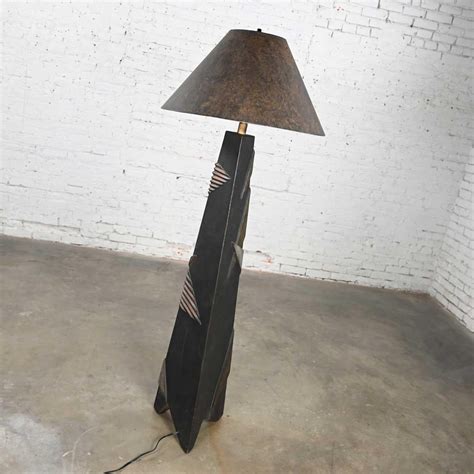 Postmodern Artmaster Studios Geometric Triangular Painted Plaster Floor ...