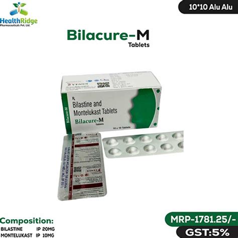 Bilacure M Tablets - Bilastine and Montelukast Tablets - HealthRidge ...