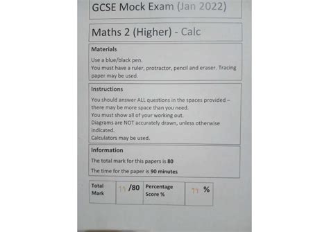 Image result for Math GCSE Mock Test