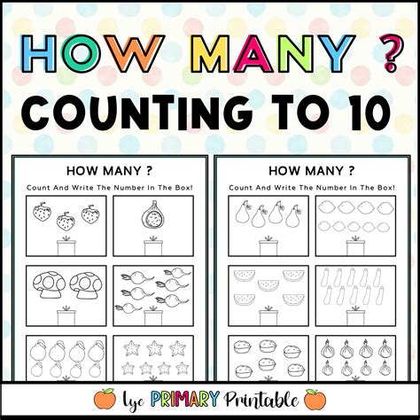 Counting Numbers Worksheets