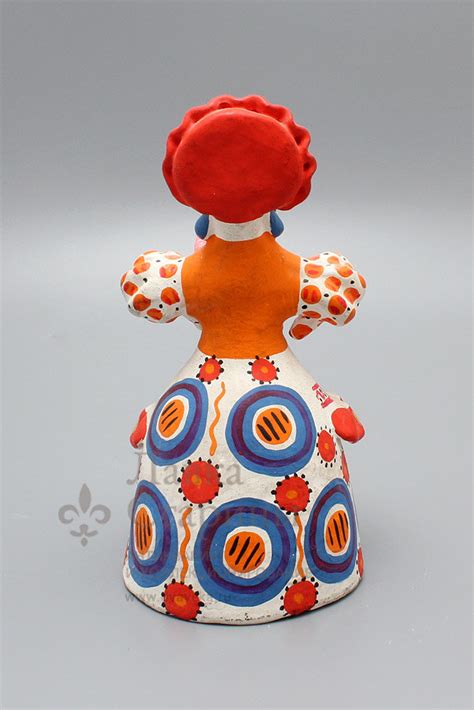 Дымковская игрушка «Барыня», СССР, 1950-60 гг., керамика.
