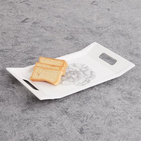 Buy Meadows-Imogen White Printed Melamine Serving Tray - 30x18.5cm from ...