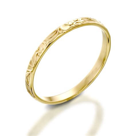 14k gold ring, thin wedding ring, delicate wedding ban, gold wedding ring