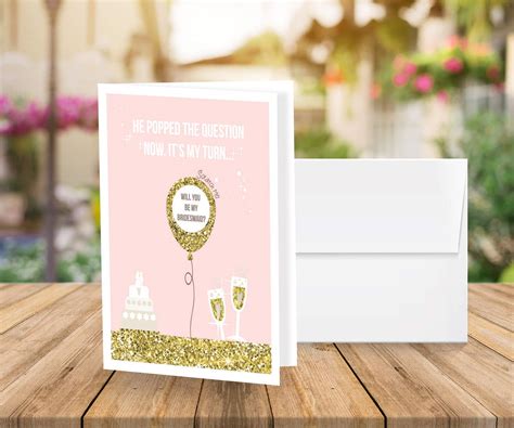 Buy Blush and Gold Balloon Scratch Off Card Will You Be My Bridesmaid ...