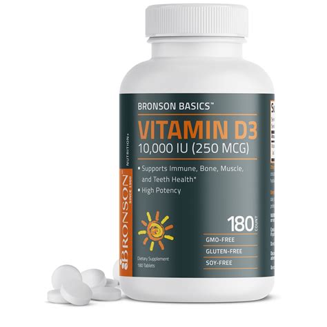 Vitamin D3 10,000 IU (250 MCG) – bronsonlabs