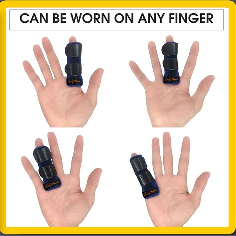 Buy BodyMoves 2 Double Sided Solid Support Finger Splints Plus 2 ...