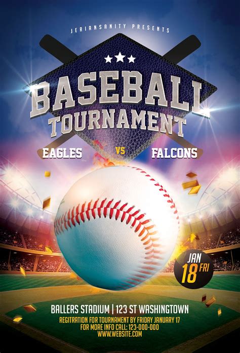 Baseball Tournament Flyer Template Free